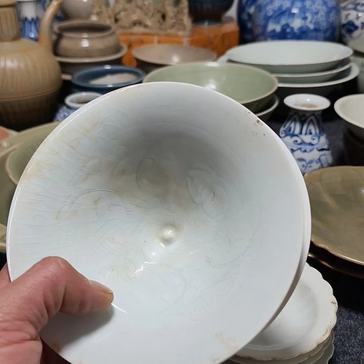 夏*湖田窑小碗一个全品
