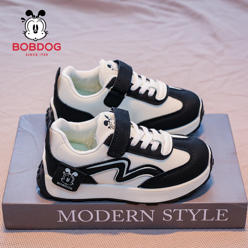 巴布豆女童秋季潮款阿甘鞋百搭款男女中大童秋款软底儿童女童鞋子