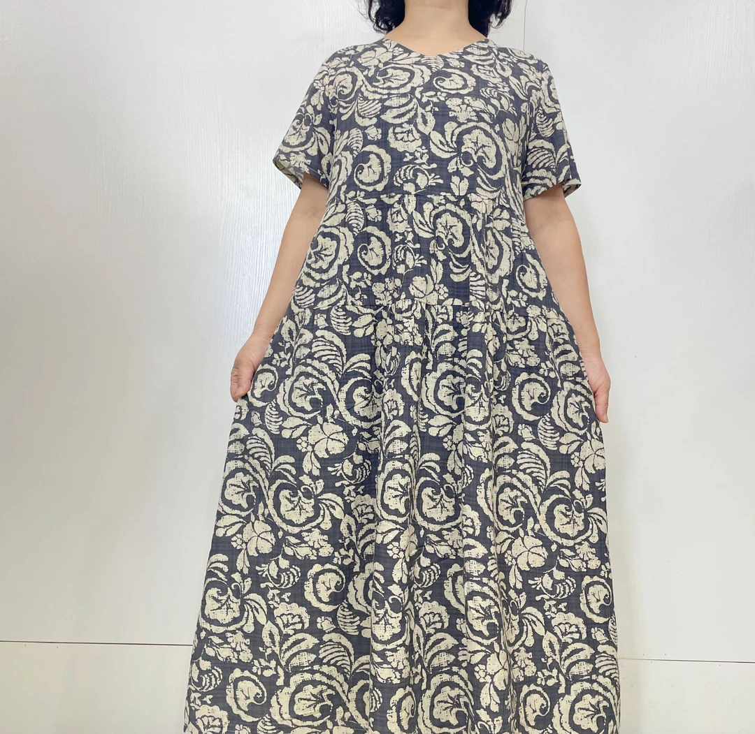 【118长裙】碎花简约大气连衣裙