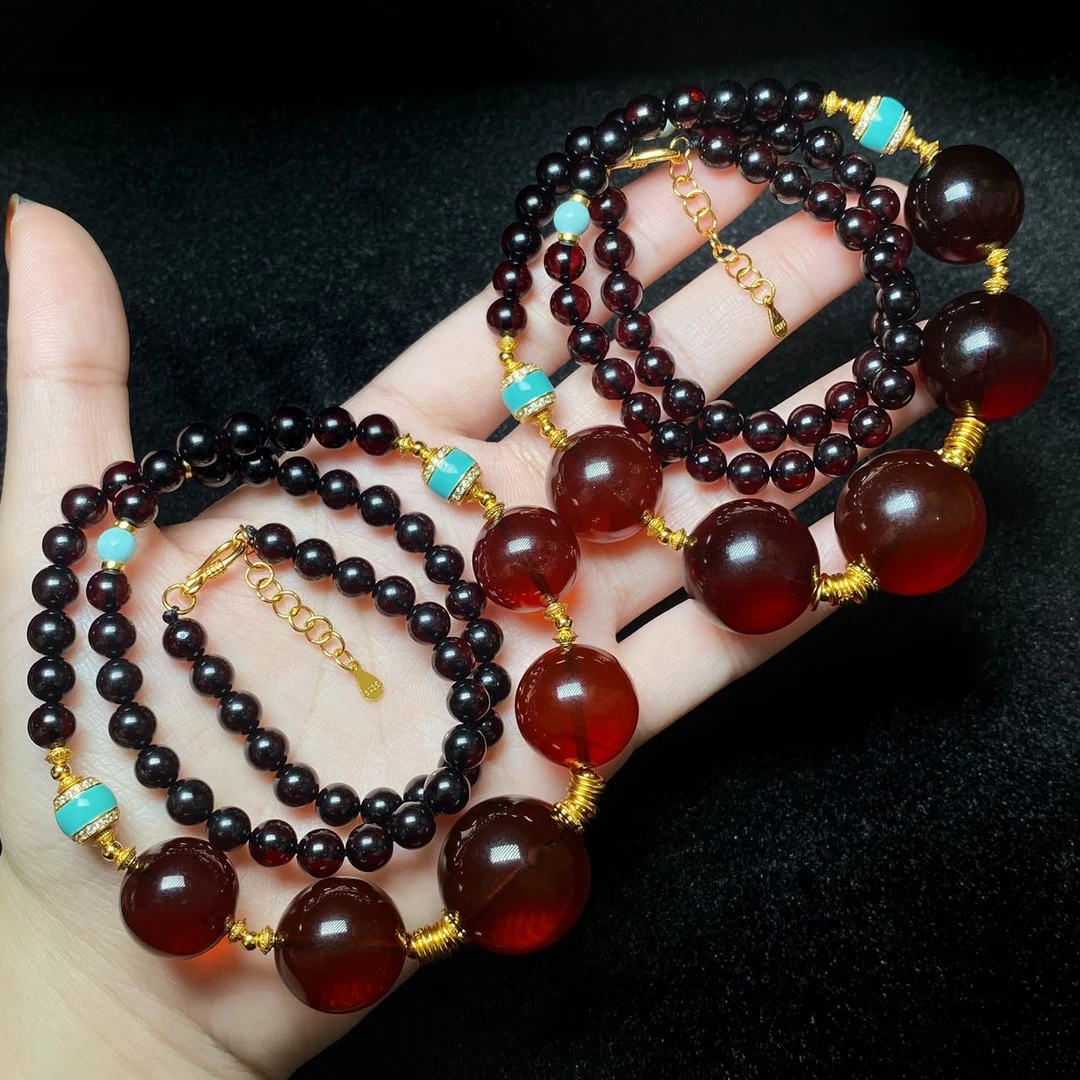 【云上叙】14 V82533-血珀DIY毛衣链-多样性发一件-15-20mm（东哥）