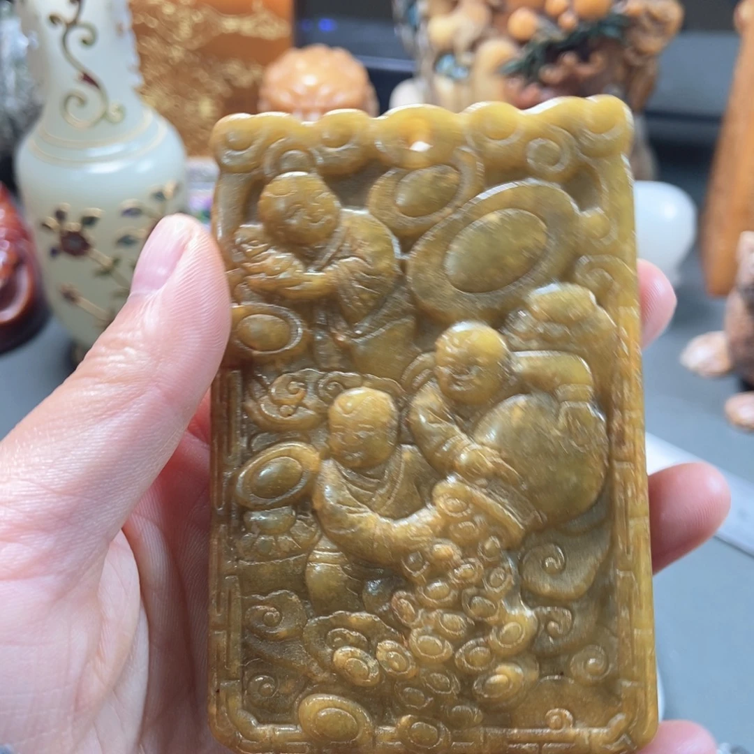 和田玉未镶嵌挂件