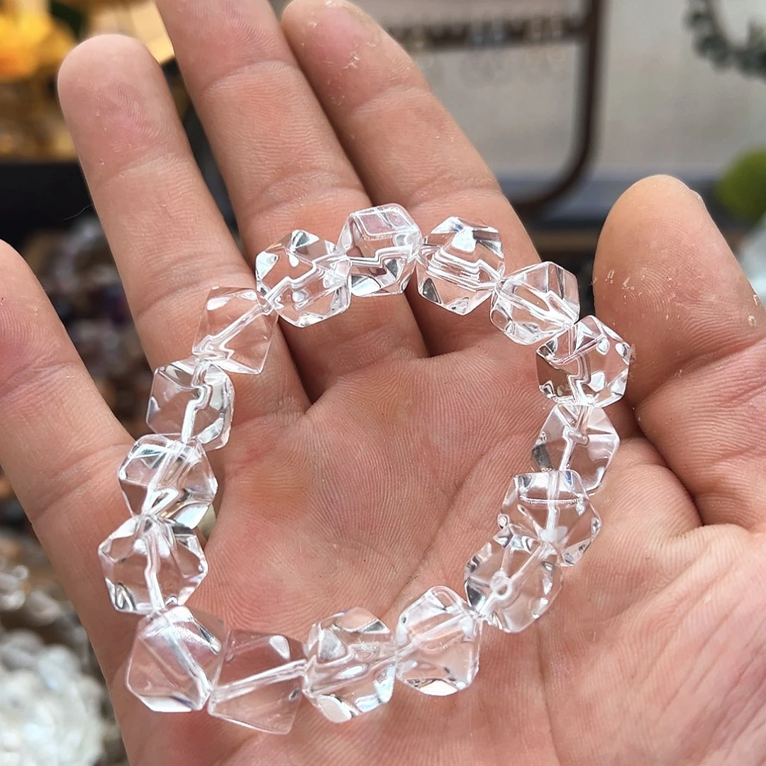 水晶手链未镶嵌随形白水晶j