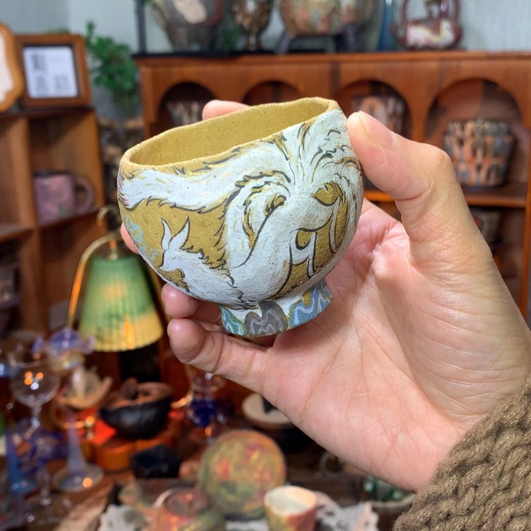 陶｜黄金段泥 九尾狐主人杯