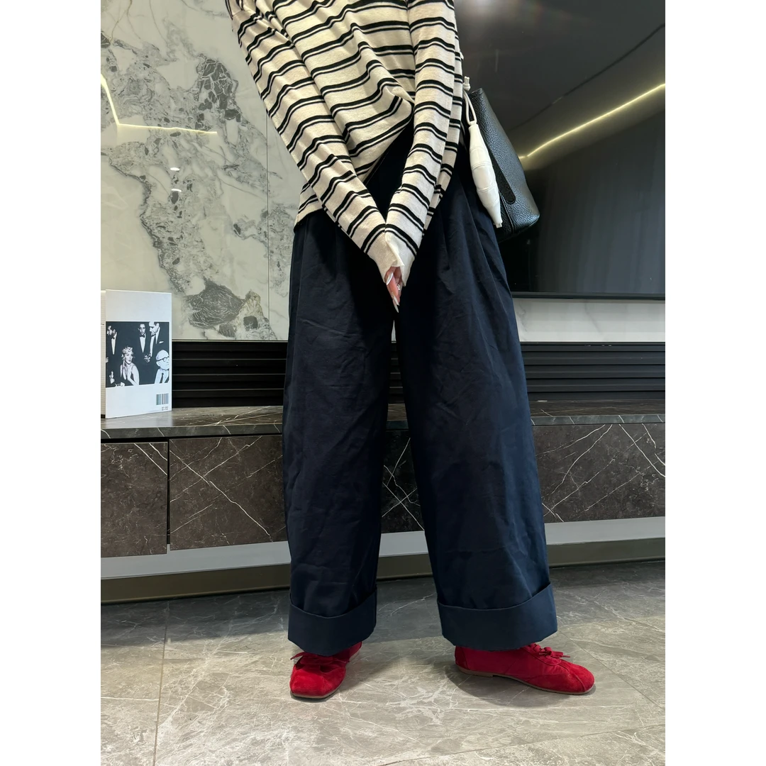 2025春季新款 美式工装阔腿裤 休闲百搭高腰显瘦宽松女款