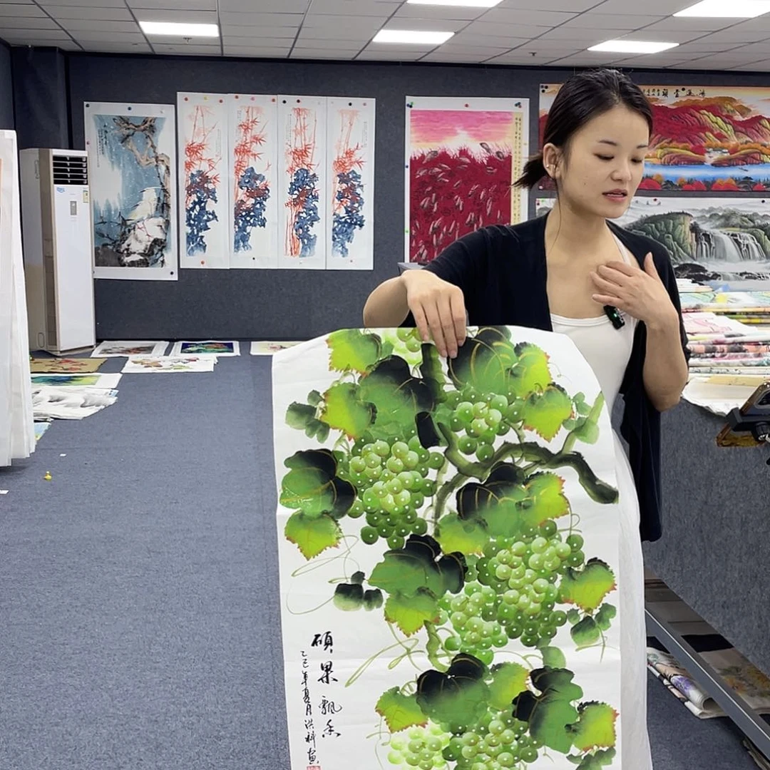 国画作品小姐姐放漏…