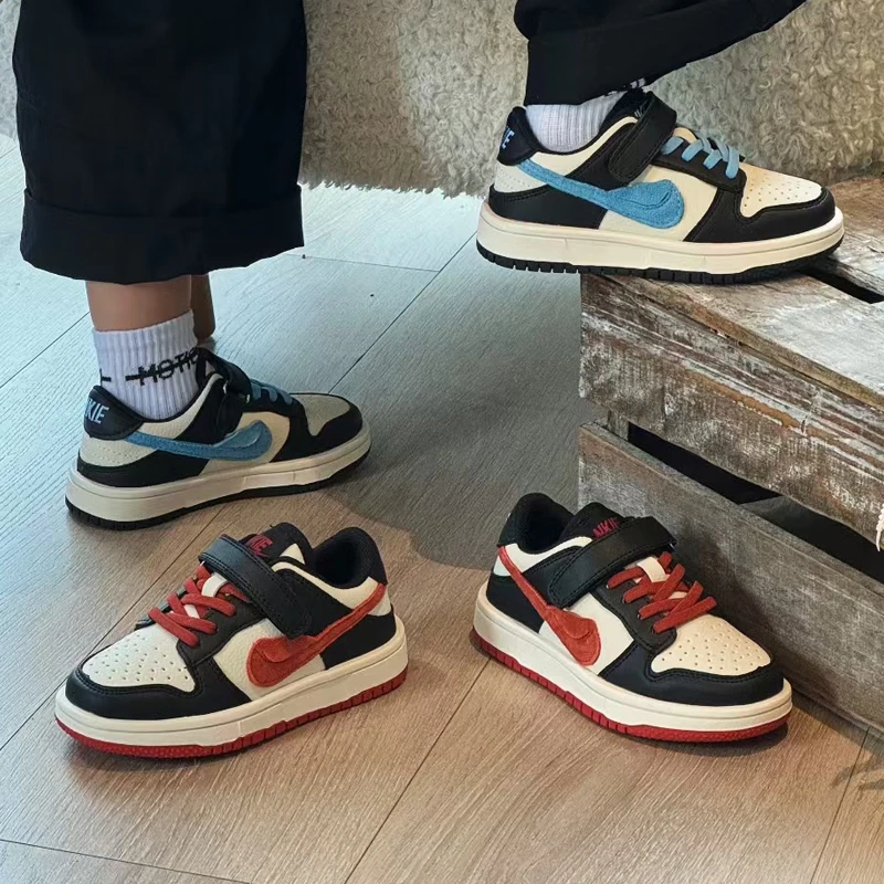 奥莱aj潮款童鞋儿童AJ板鞋2025春秋新款男童低帮运动鞋女童休闲鞋