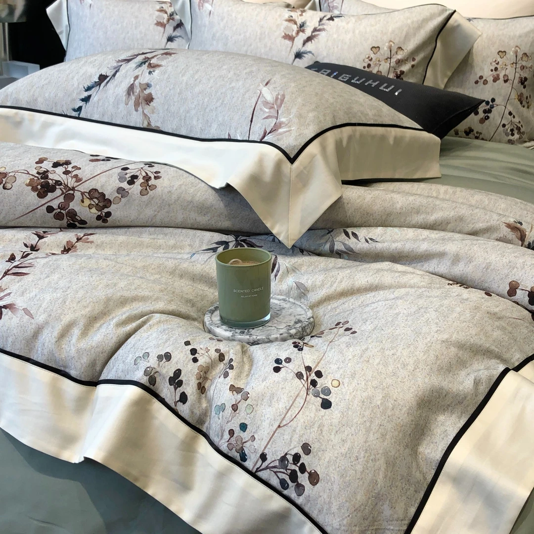 吴小胖‘优选之选【TaiKooHui珍妮弗】天丝棉磨毛轻奢裸睡亲肤四件套