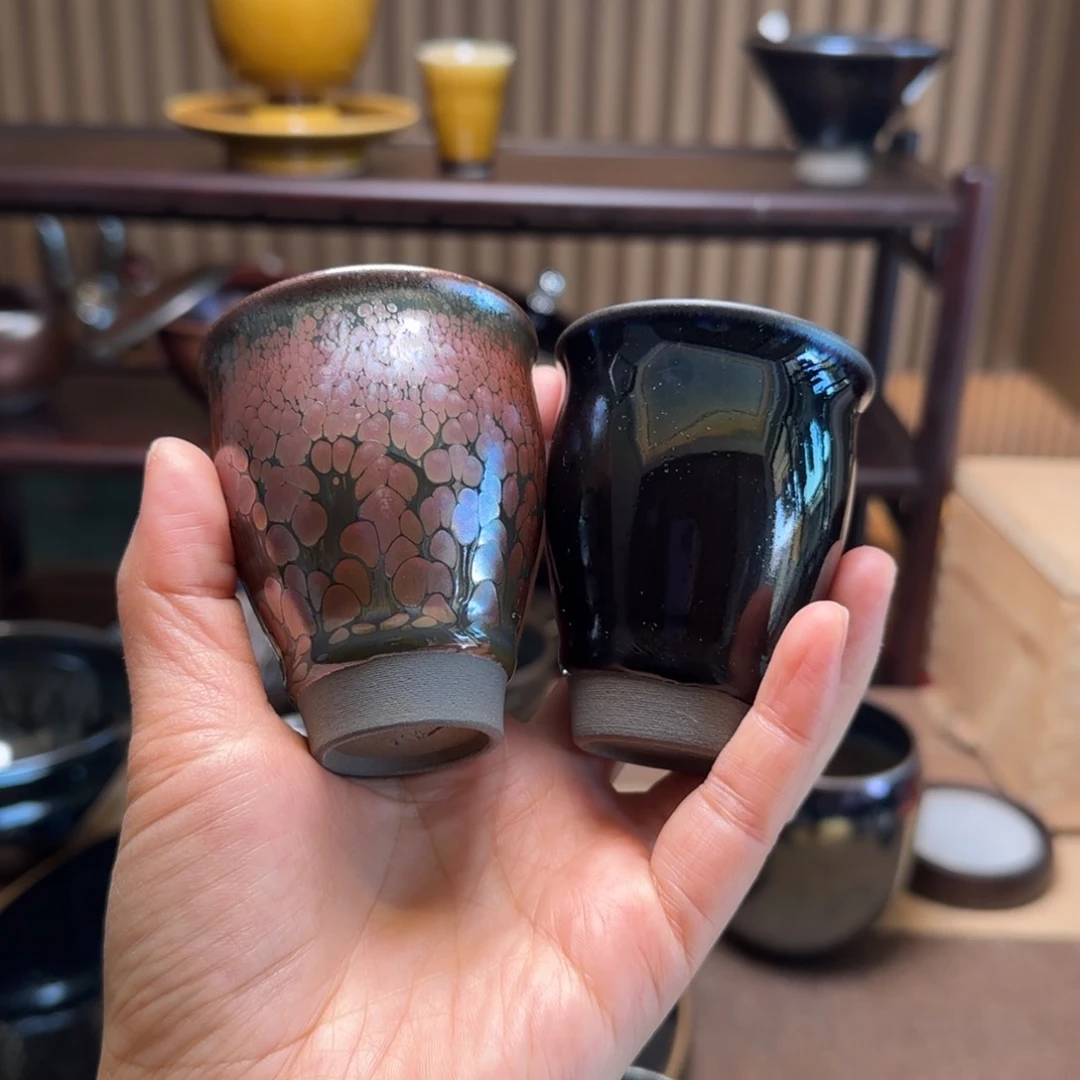 茶盏?****?9 亏米清库存wz两个闻香杯黑，彩