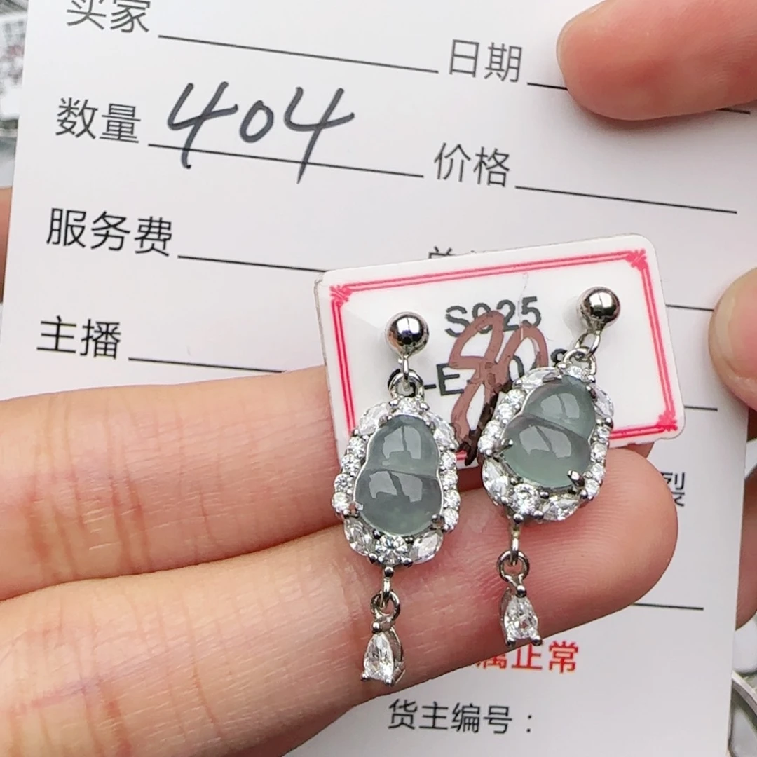 翡翠戒指银S925镶嵌戒指