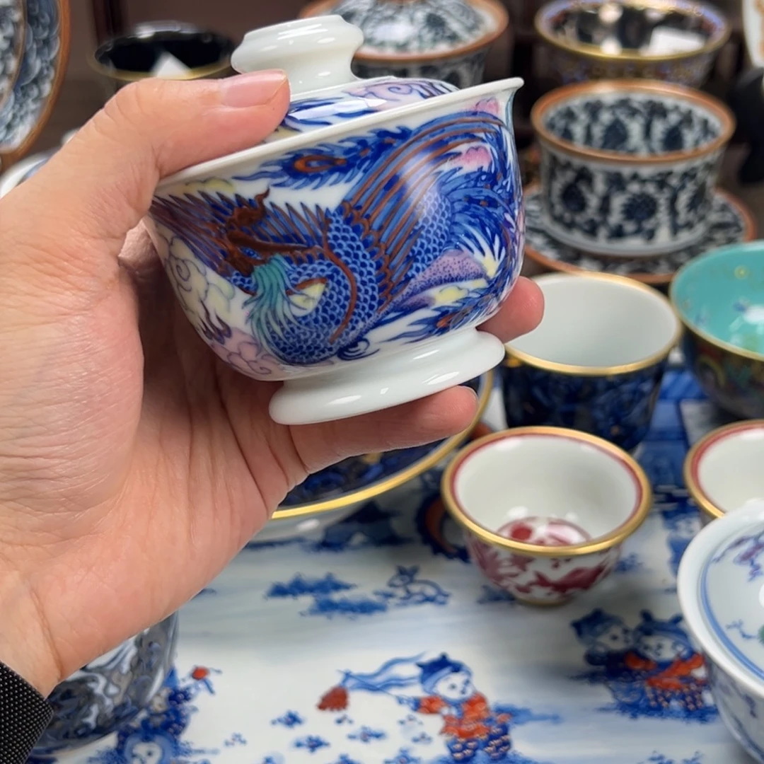 铁***木瓷片景德镇手工手绘陶瓷