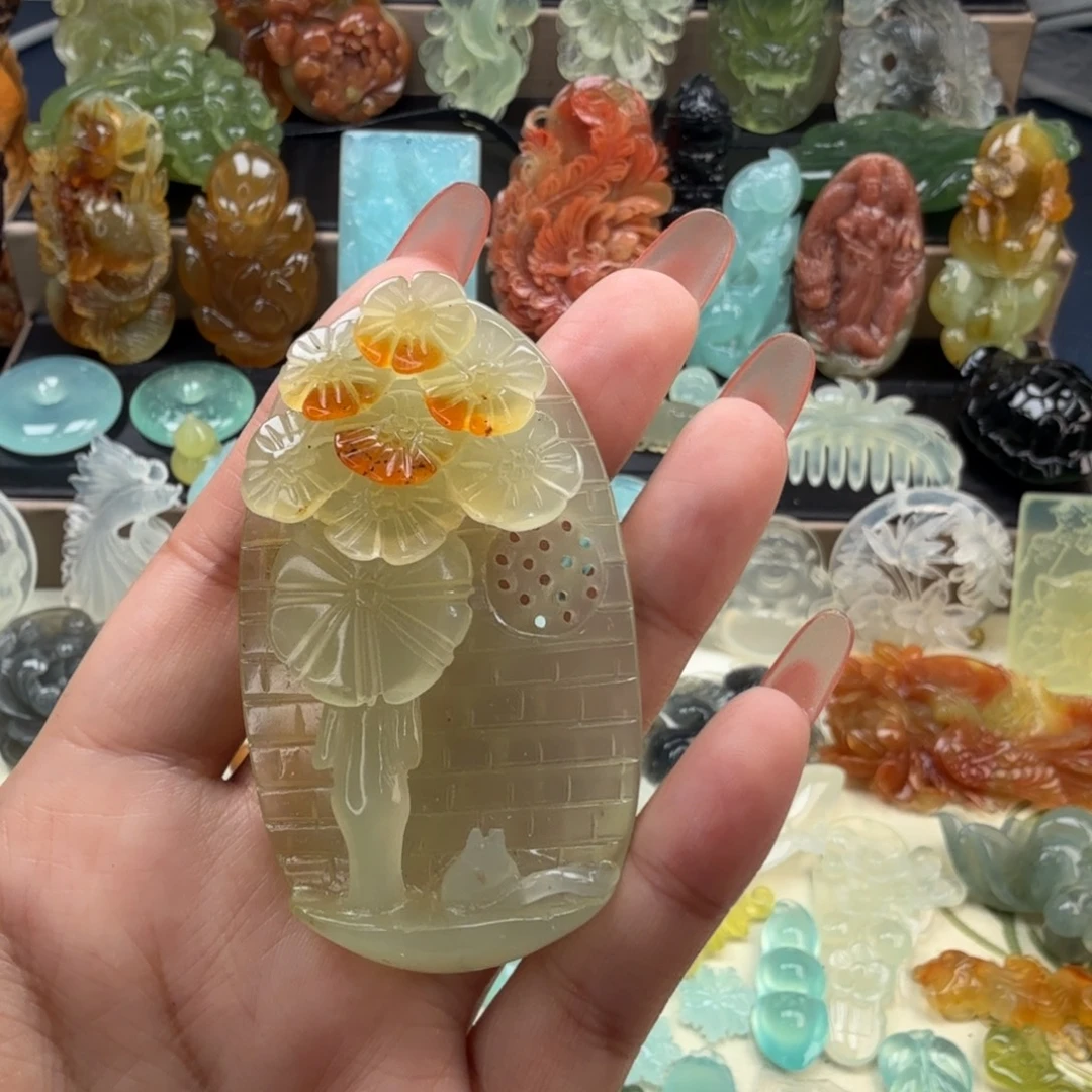 岫玉未镶嵌颈饰岫玉雨巷