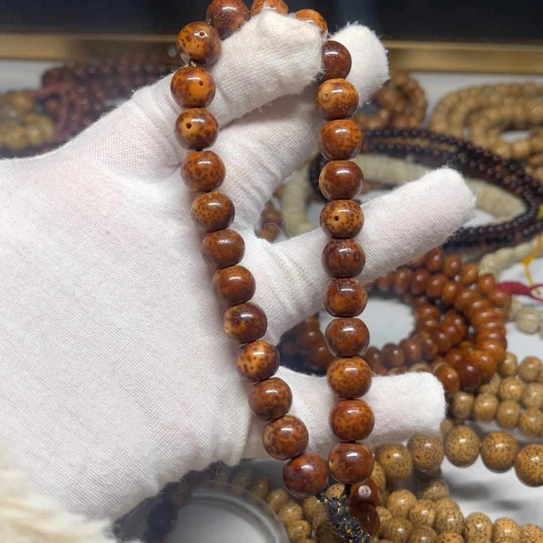 吊坠星月菩提11✖️9正月鼓珠橘棕色