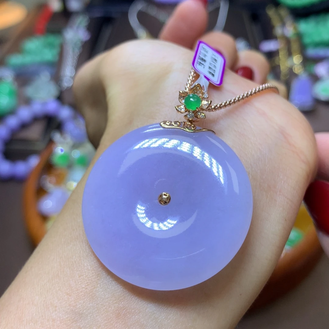 【闪购商品】翡翠颈饰18K金镶嵌翡翠