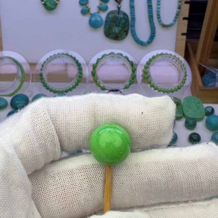 菜籽绿圆珠12.6mm兰