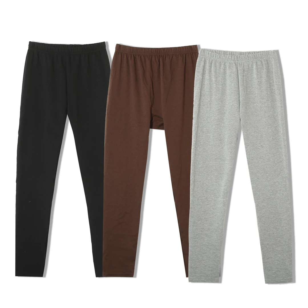 外贸原单女士时尚修身简约保暖内穿秋冬休闲舒适加绒保暖裤6D929