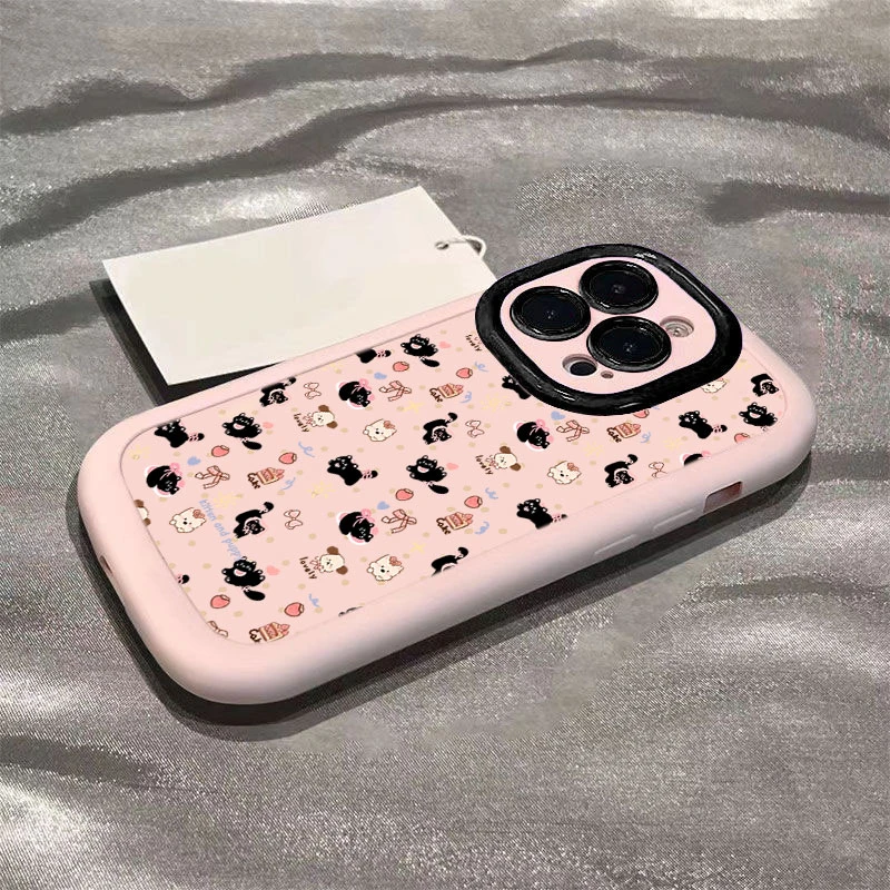 草莓小猫适用iphone16promax苹果15/14P手机壳泡芙13p/12/11全包