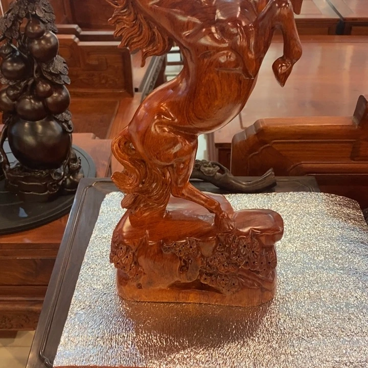 交趾黄檀（大红酸枝）灵***夫花梨木马