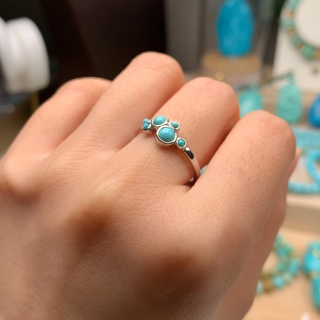 绿松石银S925镶嵌珠宝奇石