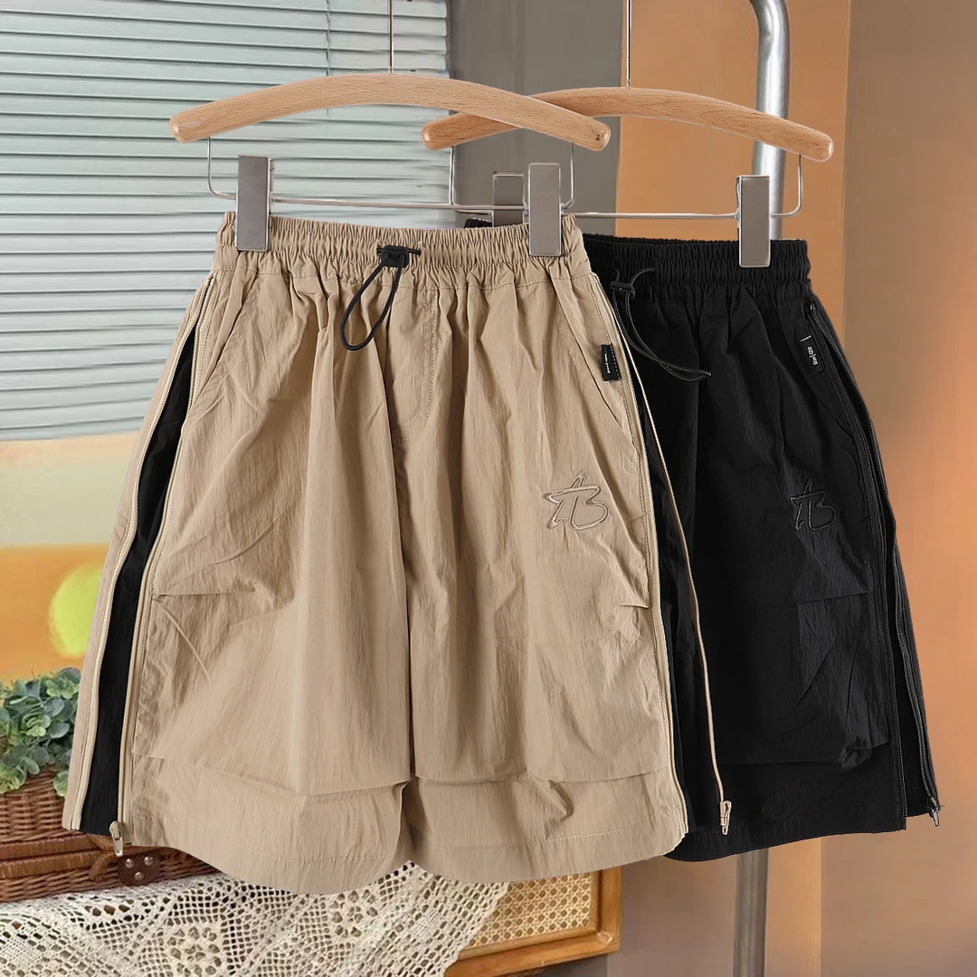 男童短裤儿童2025夏季新款宽松拉链短裤男童速干潮牌