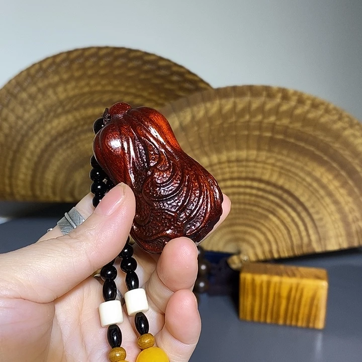 非洲紫檀（红花梨）非洲小叶紫檀手把件