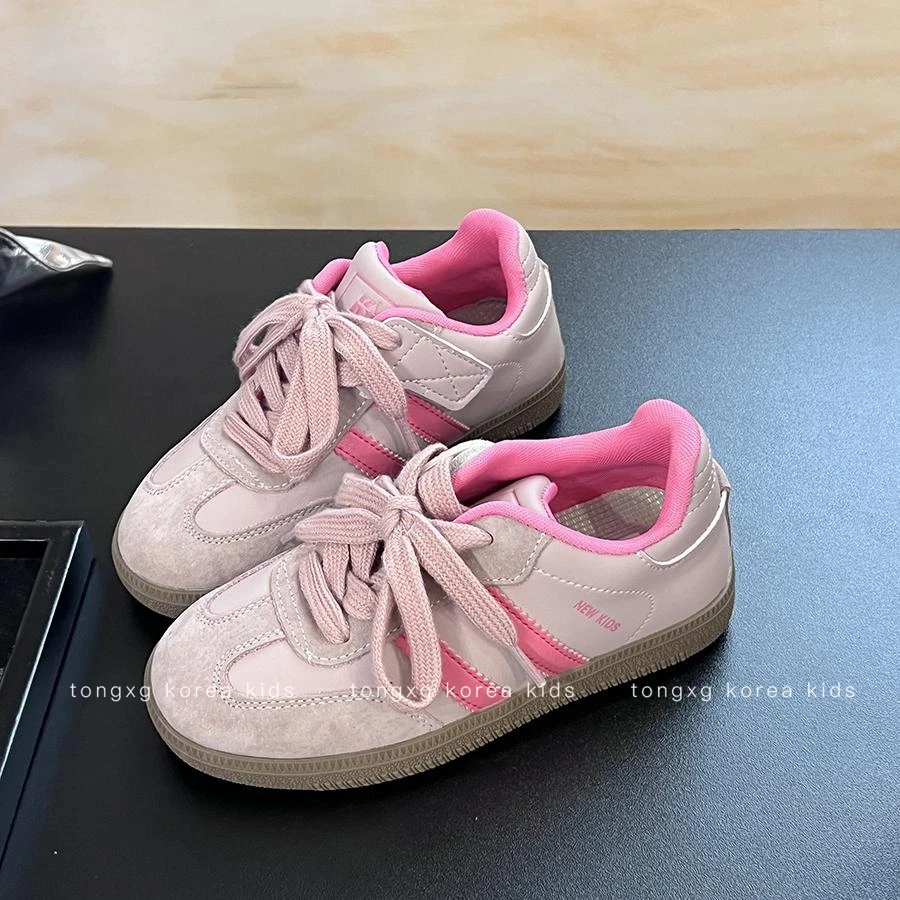 儿童德训鞋2025春款童鞋女童休闲鞋子韩版时尚中大童板鞋xz020