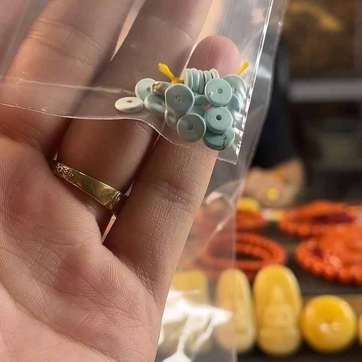 绿松石绿松隔片未镶嵌随**意绿松隔片