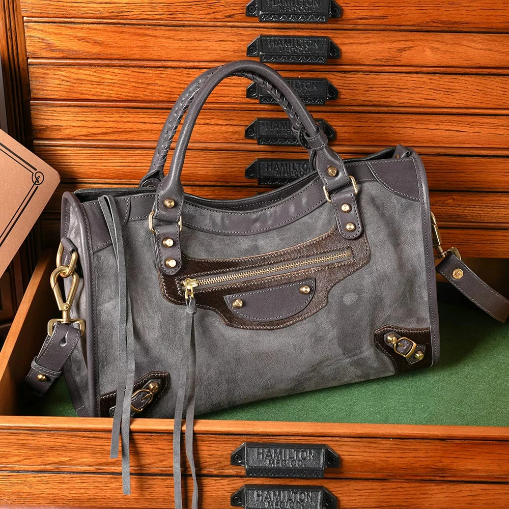 制道手工皮具经典斜挎包单肩包百搭休闲16098