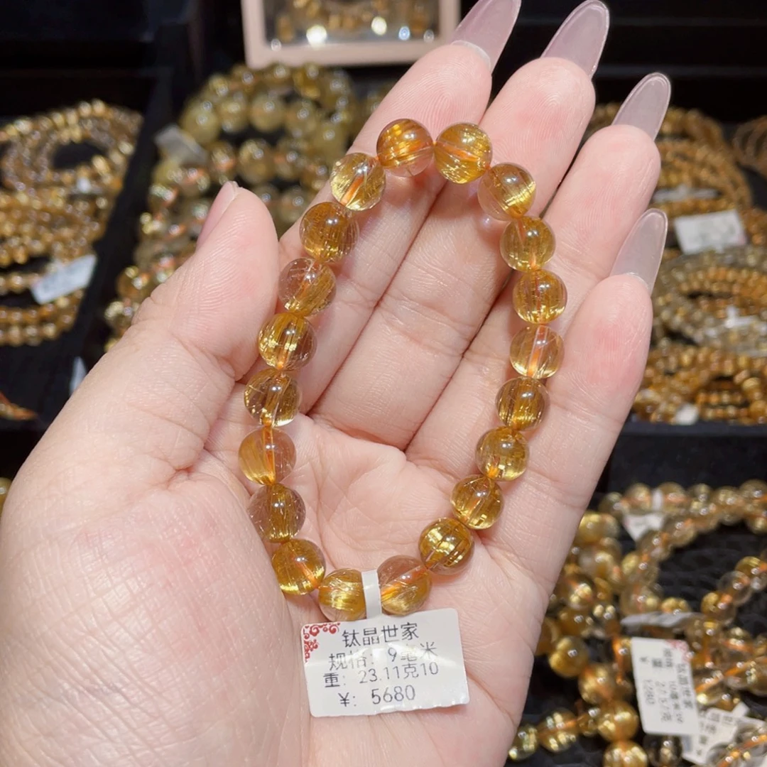 水晶未镶嵌手链天然钛晶手链