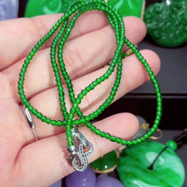 翡翠未镶嵌毛衣链