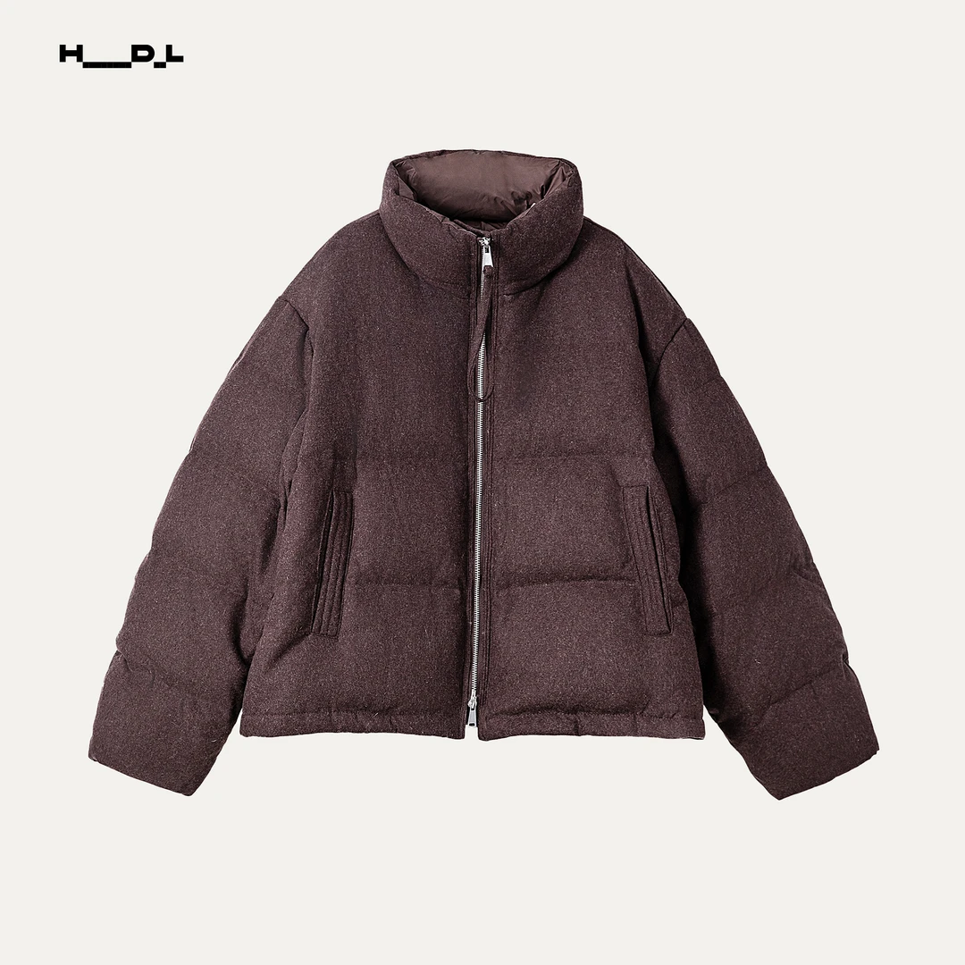 HDL Amado·立领毛呢羽绒服