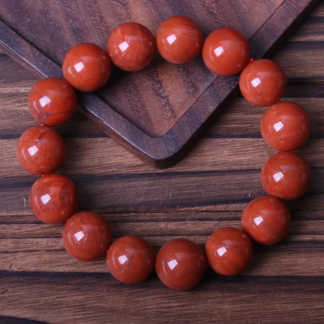 大尺寸精美南红玛瑙瓦西手串一条A349