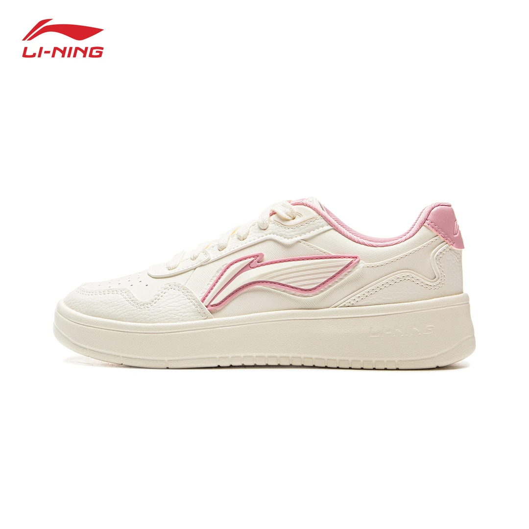 李宁元宝女鞋板鞋2025春季官方正品低帮轻便百搭小白鞋休闲女鞋子