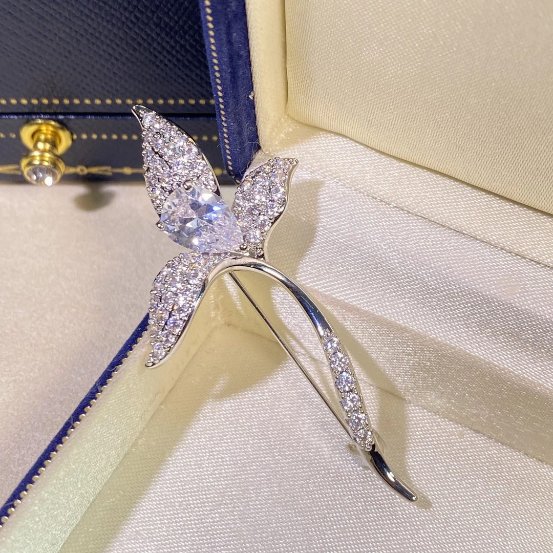 铜合金胸针 【流光】高档时尚气质优雅百搭轻奢设计师精致简约5071