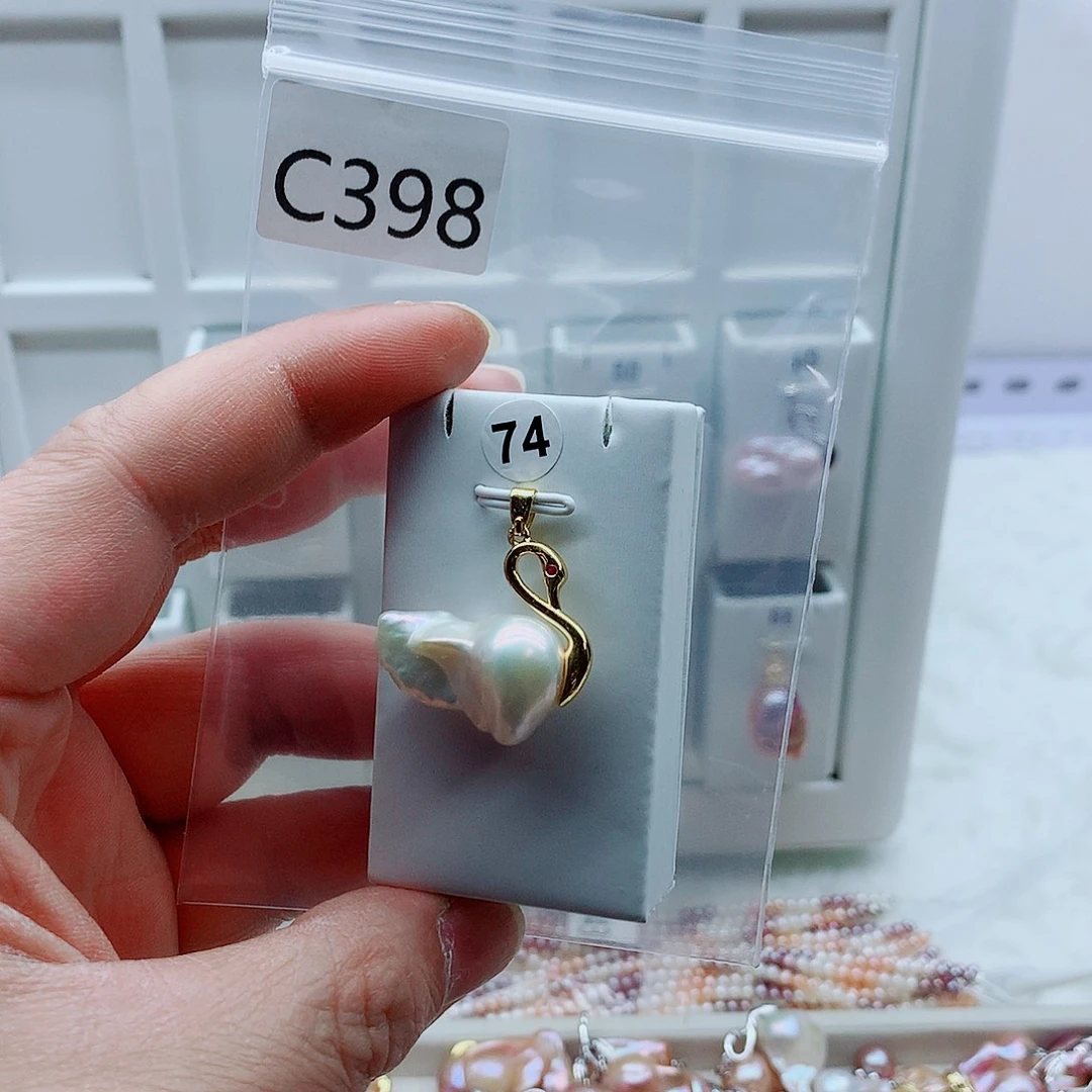 吊坠(不含链)淡水珍珠合金