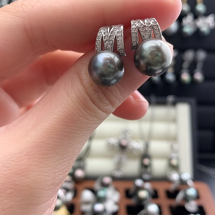 耳饰海水珍珠银S925镶嵌福利4