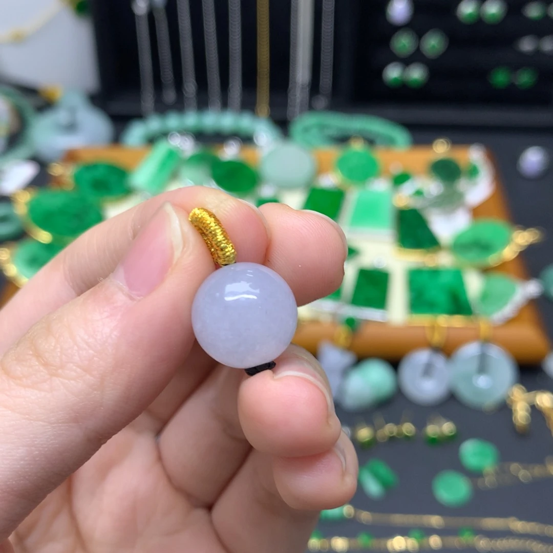 翡翠未镶嵌吊坠(不含链)有纹裂