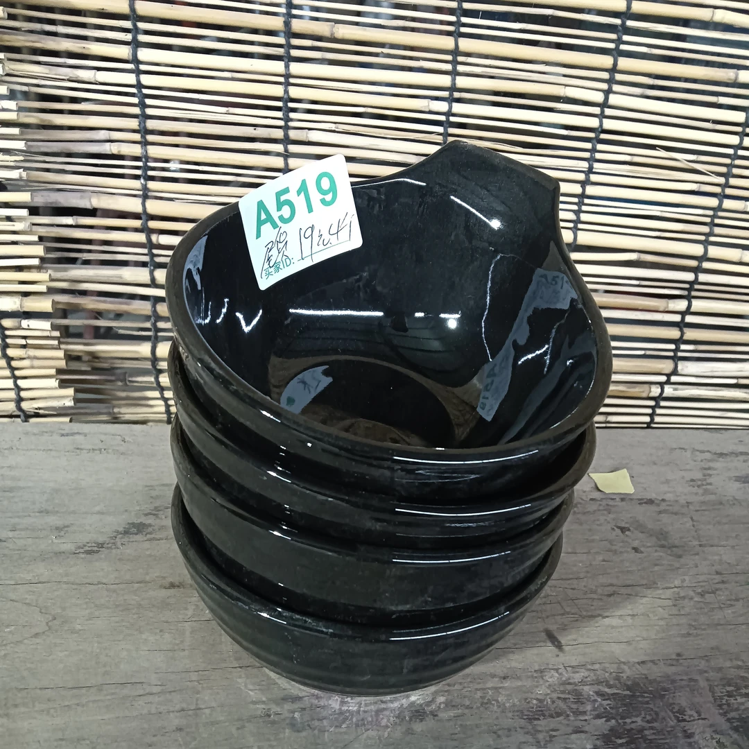 磁州窑日用陶瓷陶瓷尾货4个，口径12，高6