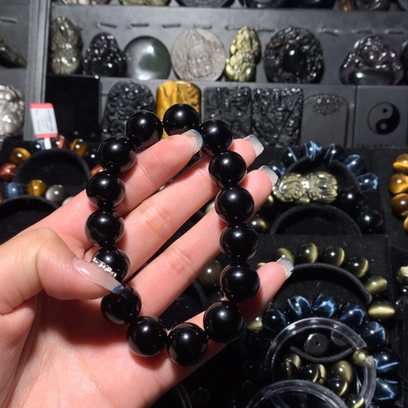 【闪购商品】黑曜岩手串未镶嵌小*