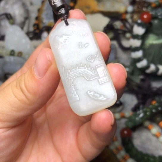 和田玉未镶嵌挂件