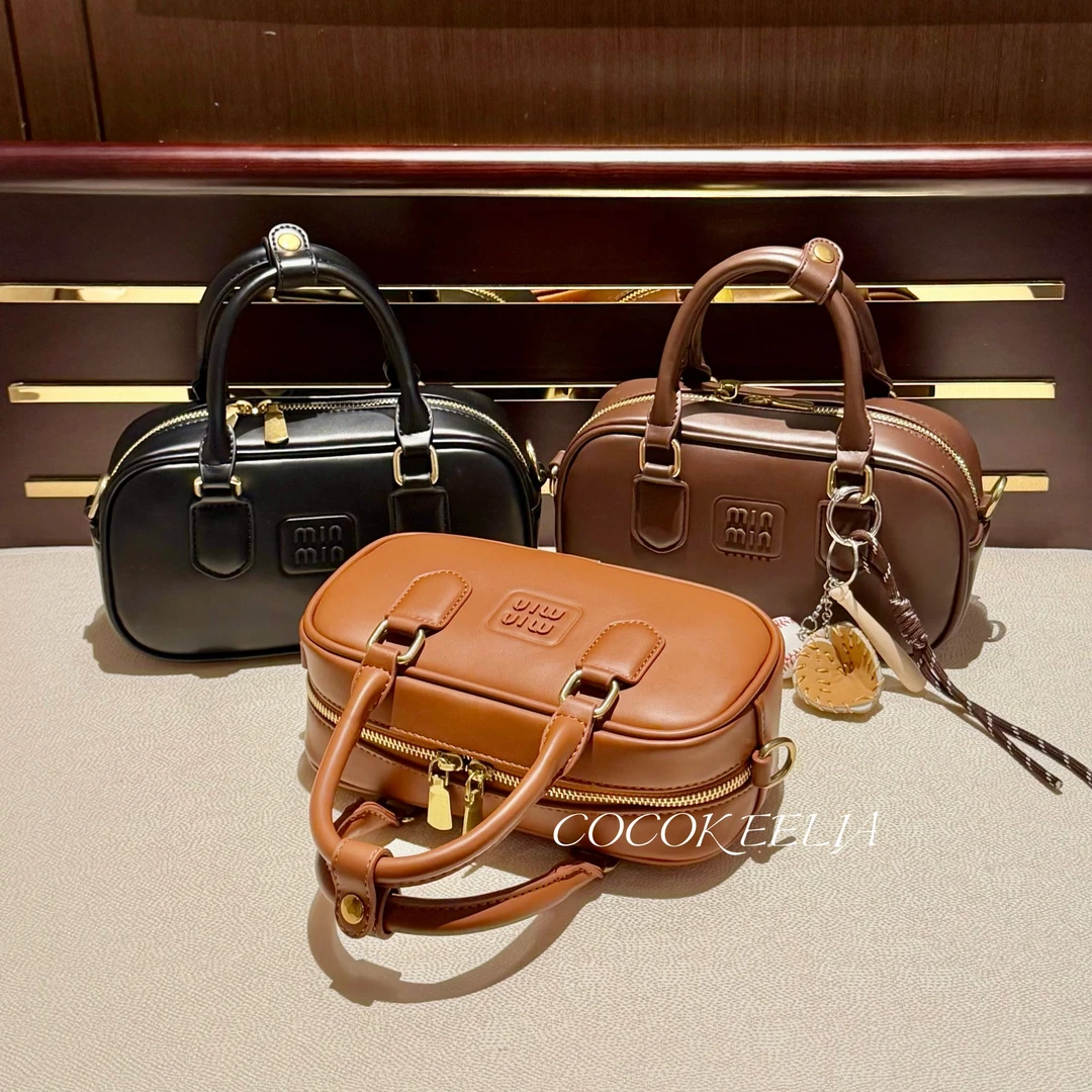 【森系千金】小众轻奢手提保龄球包女2025新款百搭时尚单肩斜挎