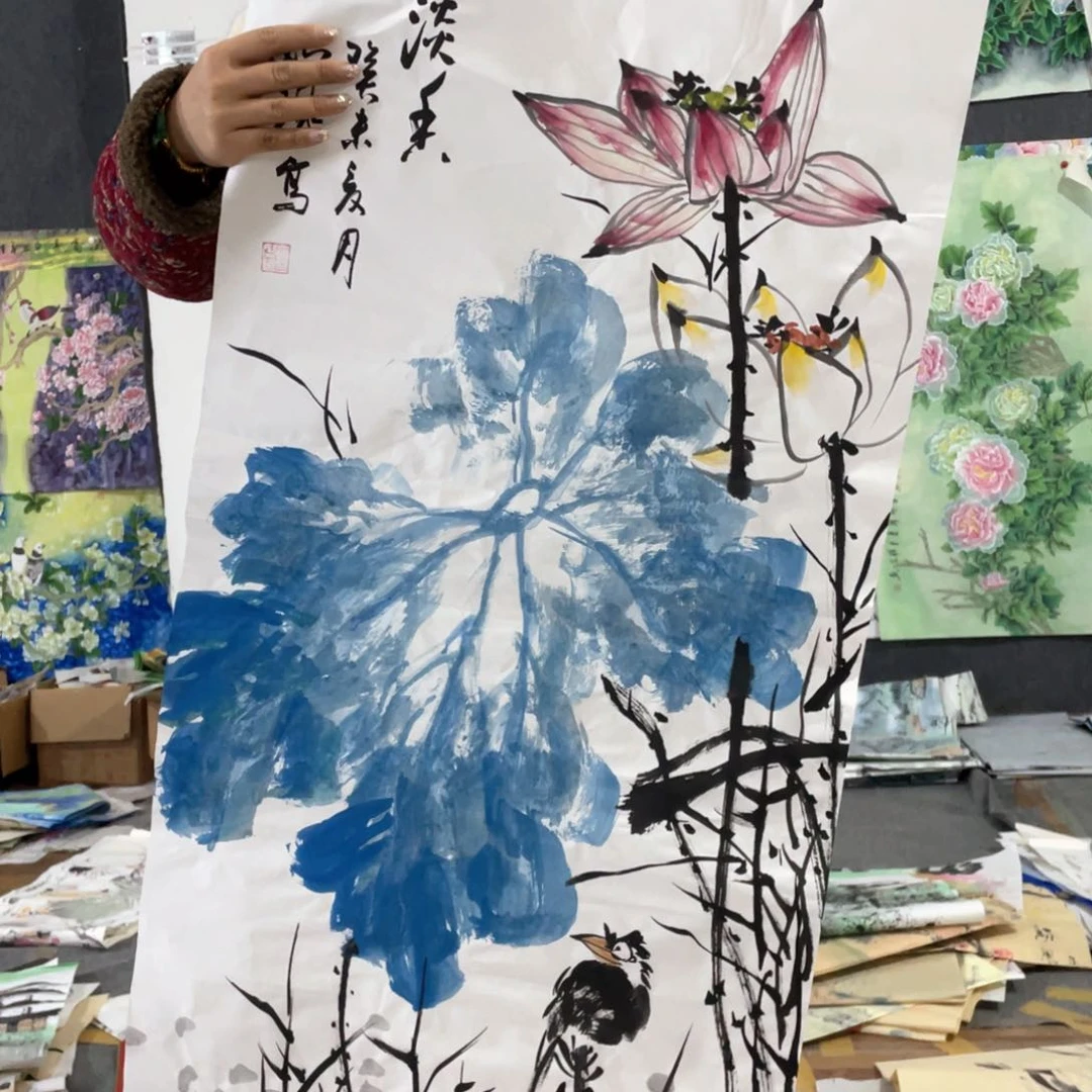 国画国画作品画心一张