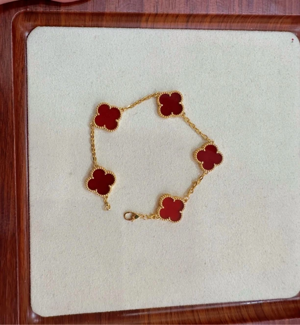 【柴柴专属】18k金四叶草五花奢华版手链