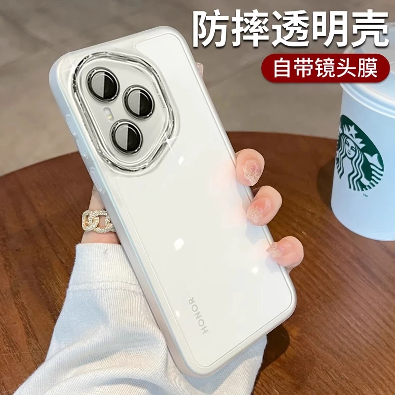适用荣耀400Pro手机壳新款带镜头膜全包防摔400pro透明软壳保护套