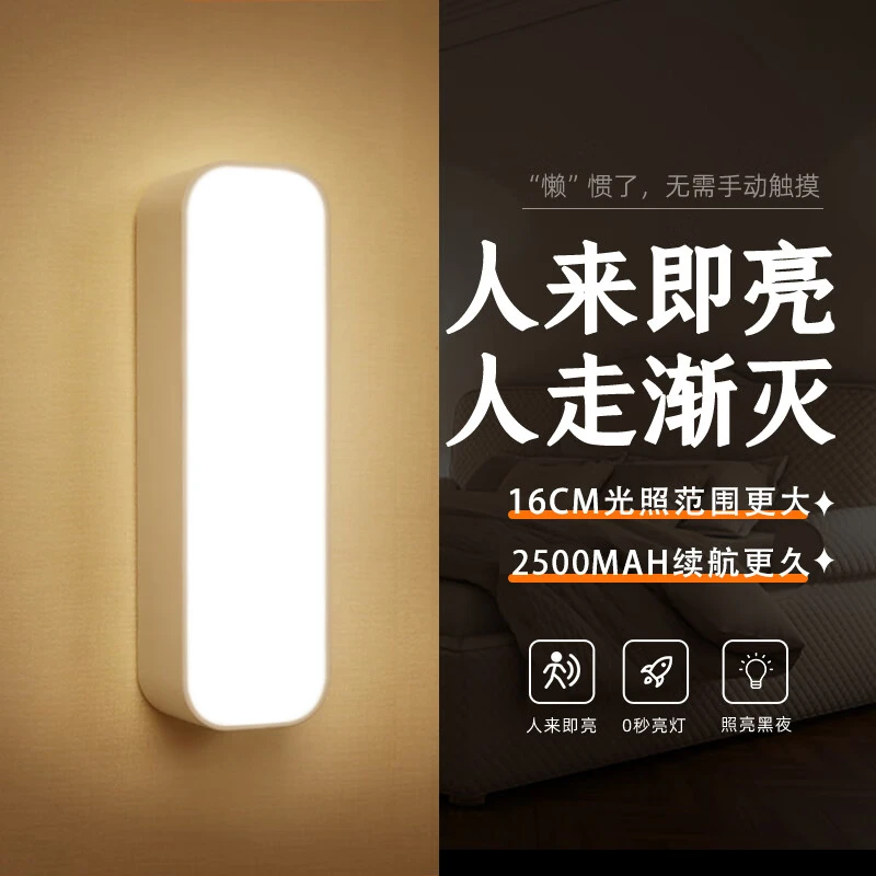 人体感应灯夜灯充电磁吸灯家用无线过道起夜楼道感应灯