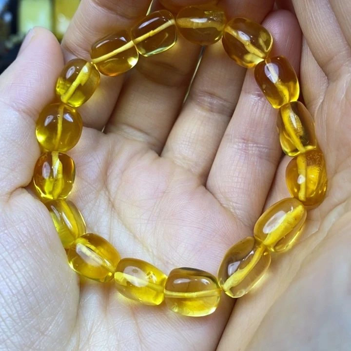 蜜蜡手链未镶嵌天然原矿假一赔十