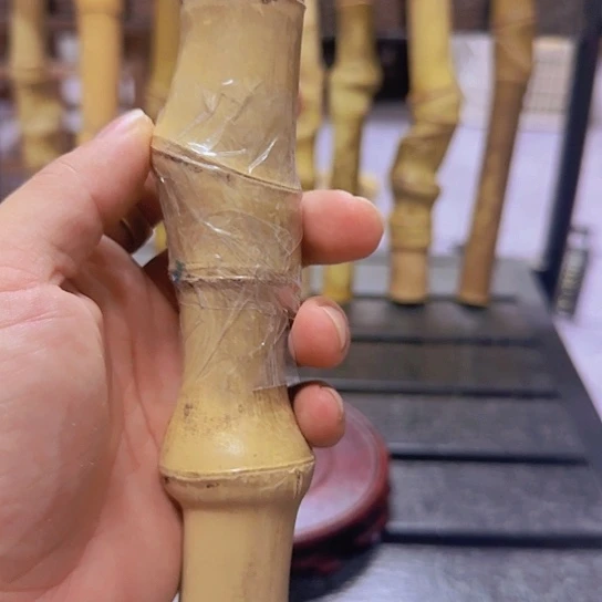 不***啦竹类实心玉竹手把件
