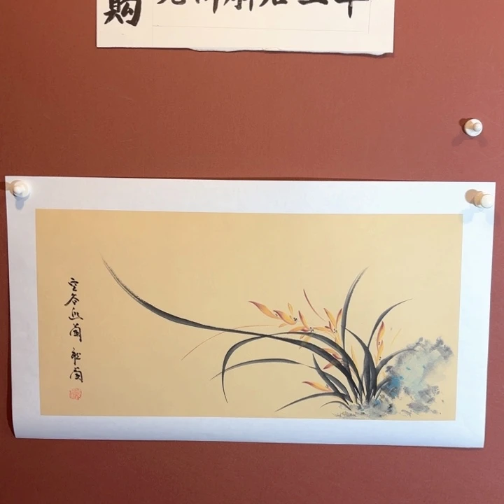 国画听兰老师花鸟