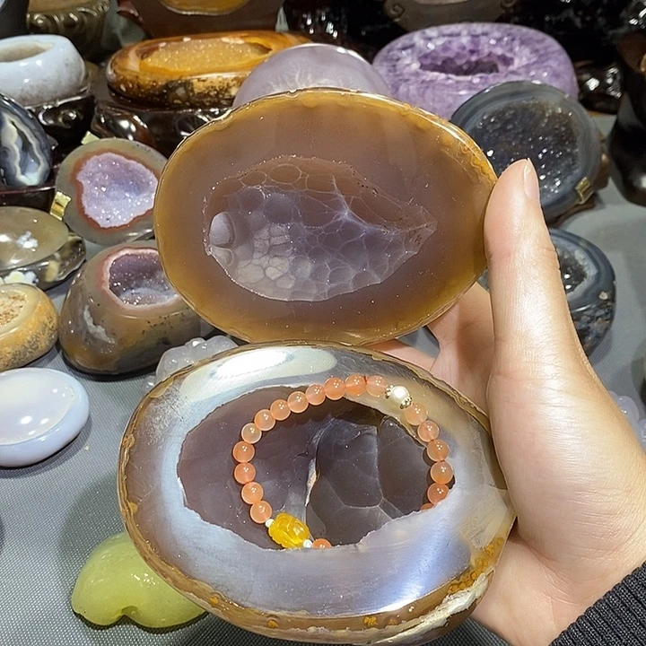 未镶嵌摆件紫晶聚宝盆