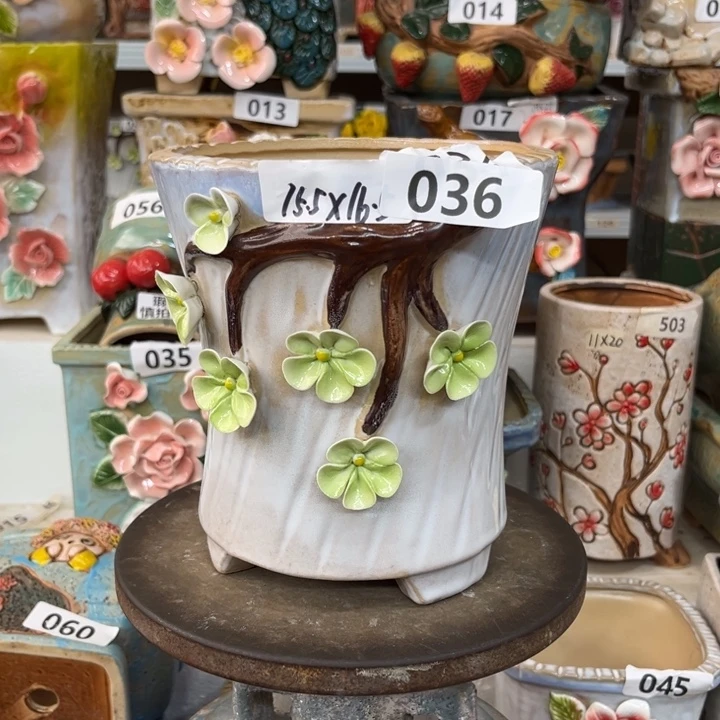 紫砂花盆粗陶材质多肉花盆