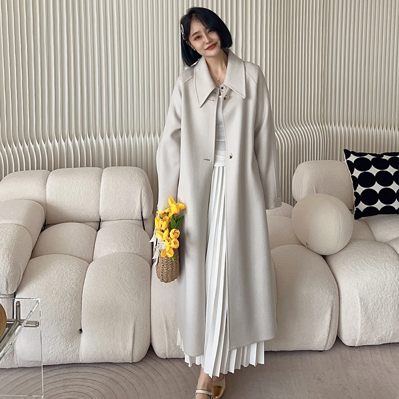 2025新款双面手缝韩系羊毛大衣清仓福利0001-0199